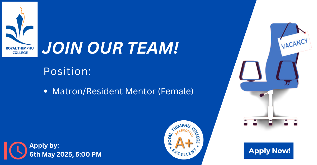 Vacancy post MatronResident Mentor Female